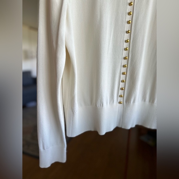 Gorgeous Joie Sweater Light Almond/Cream w/Matte Brushed Gold Buttons NWOT - Picture 5 of 8